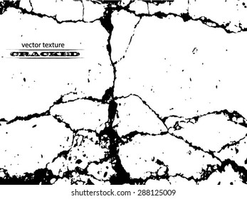 The Cracks Texture . Cracked Concrete . Cracked Ground . Cracked Wall . Vector Background .