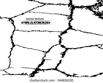 The Cracks Texture . Cracked Concrete . Cracked Ground . Cracked Wall . Vector Background .