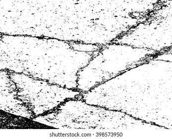 The Cracks Texture . Cracked Concrete . Cracked Ground . Cracked Wall . Vector Background .