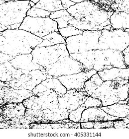 The Cracks Texture . Cracked Concrete . Cracked Ground . Cracked Wall . Vector Background .