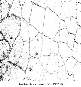 The Cracks Texture . Cracked Concrete . Cracked Ground . Cracked Wall . Vector Background .