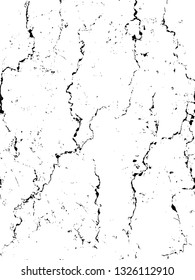 Cracks Texture, Grunge Urban Background. Dust Distress Grain Effect. Abstract, splattered, dirty, poster for design. Vector overlay