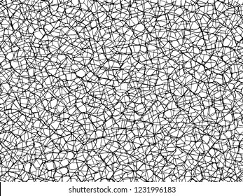 The cracks texture white and black. Vector background.Cracked earth. Structure of cracking. Cracks in dry surface soil texture.