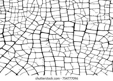 The cracks texture white and black. Vector background.puzzle