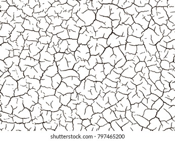 Cracks Texture White Black Vector Background Stock Vector (Royalty Free ...