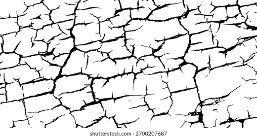 Cracks transparent background. Very cracked wall shabby surface for making brush white background. Abstract distructed painted wall white background.	
