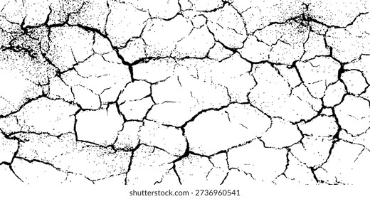 Cracks transparent background. Very cracked wall shabby surface for making brush white background. Abstract distructed painted wall white background.	