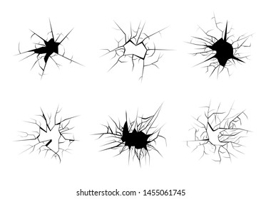 Cracks vector illustration isolated. Earth cracks.
