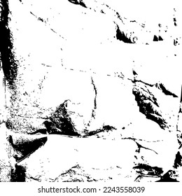 Cracks white wall texture, vector template. Broken cracked material background