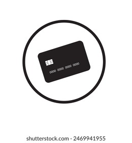 Cradit card icon, simple flat design. Isolate on white background.