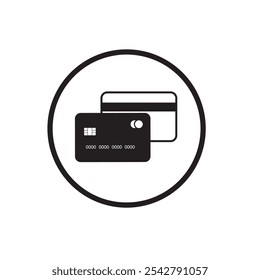 Icono de tarjeta de crédito, diseño plano simple. Aislar sobre fondo blanco.