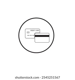 Icono de tarjeta de crédito, diseño plano simple. Aislar sobre fondo blanco.