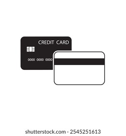 Icono de tarjeta de crédito, diseño plano simple. Aislar sobre fondo blanco.