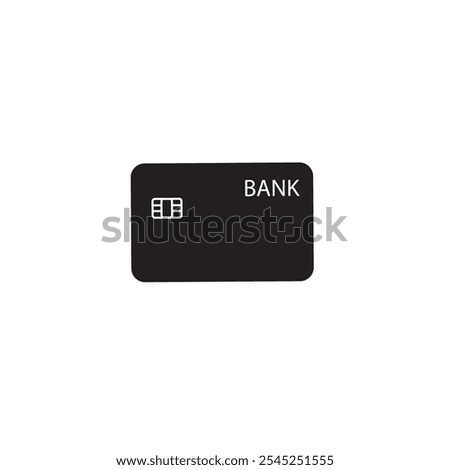Cradit card icon, simple flat design. Isolate on white background.