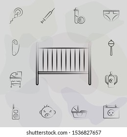 cradle of baby concept line icon. Universal set of maternity for website design and development, app development