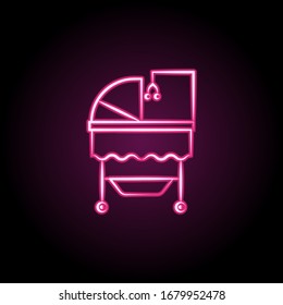 Cradle baby lullaby toy neon icon  Simple thin line  outline vector maternity icons for ui   ux  website mobile application
