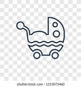 Cradle concept vector linear icon isolated on transparent background, Cradle concept transparency concept in outline style