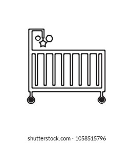 cradle furniture icon vector
