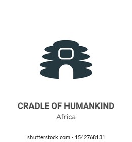 Cradle of humankind vector icon on white background. Flat vector cradle of humankind icon symbol sign from modern africa collection for mobile concept and web apps design.