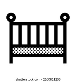 Cuna. Icono relleno de puntos.