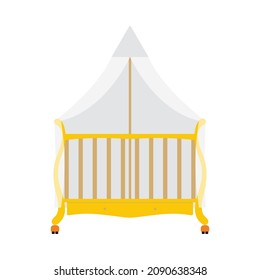 Icono de la cuna. Diseño de color plano. Ilustración vectorial.