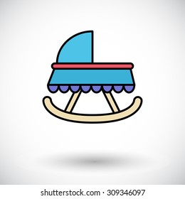 Cradle icon. Flat vector related icon for web and mobile applications. It can be used as - logo, pictogram, icon, infographic element. Vector Illustration. 