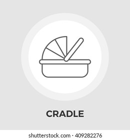 Cradle icon vector. 