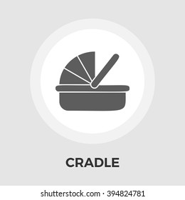 Cradle icon vector. Flat icon isolated on the white background. Editable EPS file. Vector illustration.