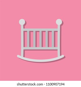 Cradle icon, vector illustration design. Baby collection.