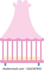 Berço, ilustração, vetor sobre fundo branco.