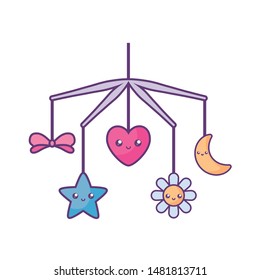 cradle mobile baby toy kawaii style