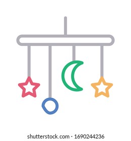 cradle vector color line icon 