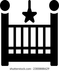 ilustración de cradle Vector en un fondo transparente. Símbolos de calidad superior. Iconos vectoriales de glifos para diseño de conceptos y gráficos.