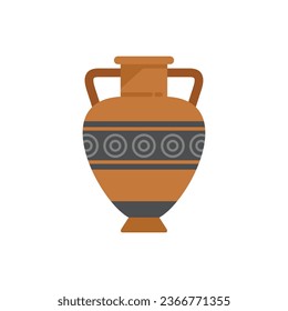 Craft amphora icon flat vector. Vase jar. Rome jug isolated
