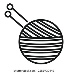 Vector de contorno de icono de baloncesto. Cuchillo de lana. Moda de invierno