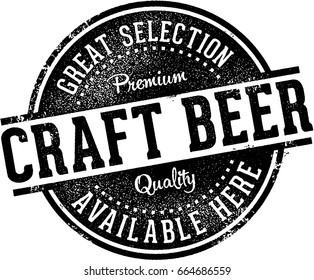 Craft Beer Available Here Bar Sign