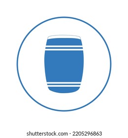 Craft beer beverage barrel icon | Circle version icon |