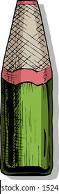 Craft beer bottle. Vector illustration in ink hand drawn style. isolated on white.