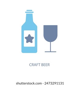 craft beer concept line icon. Simple element illustration. craft beer concept outline symbol design.