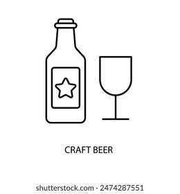 craft beer concept line icon. Simple element illustration. craft beer concept outline symbol design.