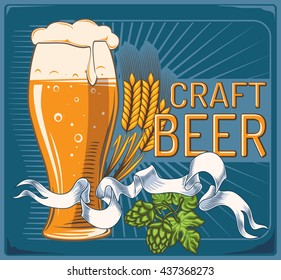 Craft beer decorative design