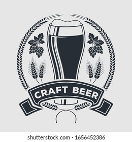 Craft Beer design template. Vector illustration