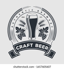 Craft Beer design template. Vector illustration
