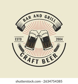 Craft Beer design template. Vector illustration