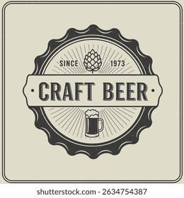 Craft Beer design template. Vector illustration