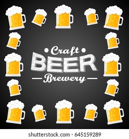 Craft beer design. Vector illustration.