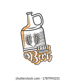 festival de cerveza artesanal, diseño de ilustración de vector de cerveza embotellada