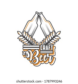 craft beer festival, bottled beer vector illustration design