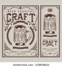 craft beer festival poster vector design