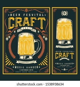Craft Beer Festival Poster Vector Design